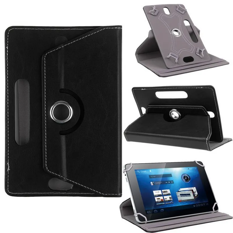 Tab Leather Case 360-graders rotera skyddsstativ för universal Android Tablet PC Fold Flip Cases Inbyggda kortspänne 7 8 9 10 tum