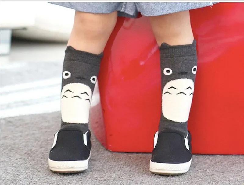 Children cartoon Totoro fox panda Long socks 2015 NEW lovely boy Girls 35cm cartoon socks 