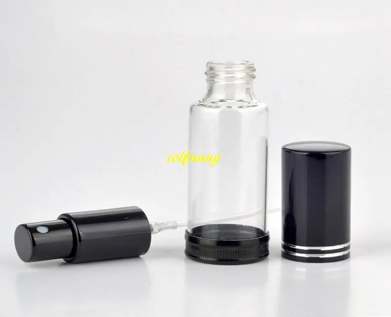 100 adet / grup 20 ML Koruma Tabanı Ile Taşınabilir Cam Parfüm şişesi Anodize Alüminyum Atomizer Boş Boş Kılıf Gezgin