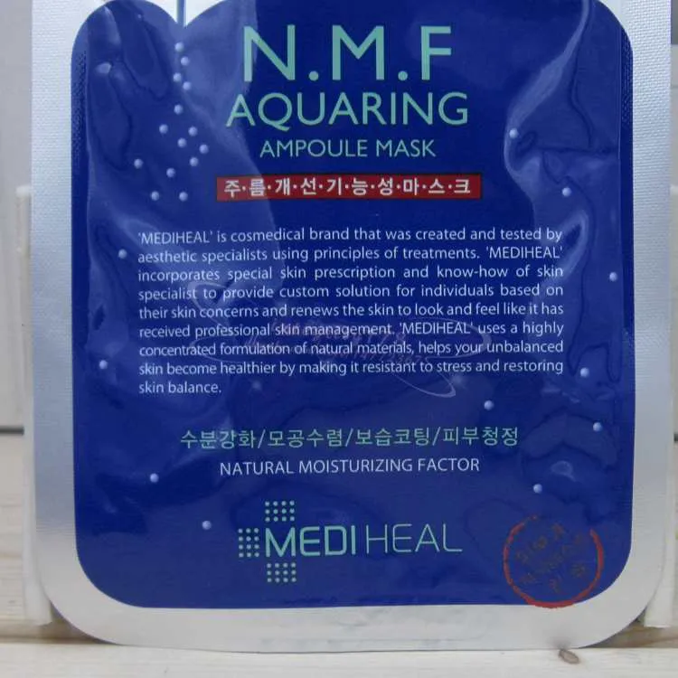 Maschera di seta NMF NMF aquaring ampolla maschera maschera di iniezione Corea Clinie serbatoio NMF idratante, 10 pz / lotto, spedizione gratuita