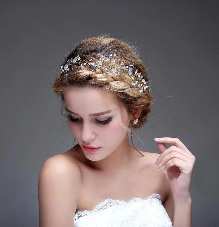 Brillantes cristales con cuentas coronas de boda 2016 bridal cristal velo tiara crown diadema accesorios para el cabello fiesta boda tiara CPA477