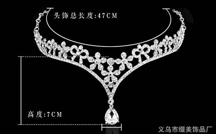 2015 Hot Amazing Bride Crystal Forehead Decorative Fashion Jewelry Wedding Party Bridal Hair Accessories Wedding Headwear