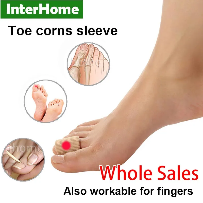 Foot Corns Wear Fiber Sleeve with Gel Feet Finger Eyelet Tailoring Posture Corrector Orthotast Toes Valgus Correction Foot Care