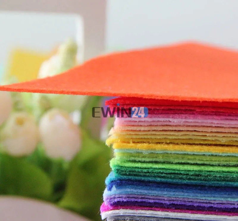 40 kleuren 30 cm * 30cm polyester niet-geweven doek vilt stof DIY vilt stoffen pack 1mm dik 40pcs / lot