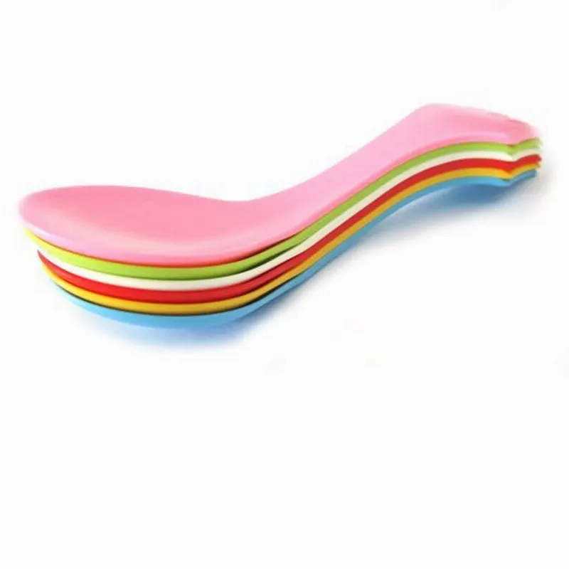 Plastic lepel vork - outdoor spork keukengereedschap voor 6 kleuren gemengd