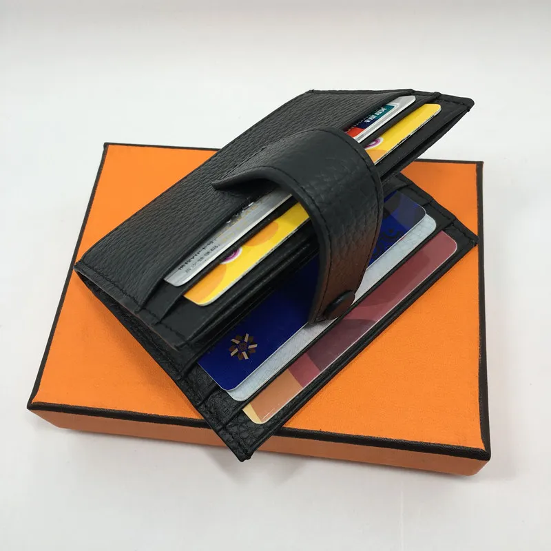 Genuine Leather Credit Card Holder Wallet Classic Brand Designer ID Card Case Coin Purse 2017 New Fashion Men Women Trave228k