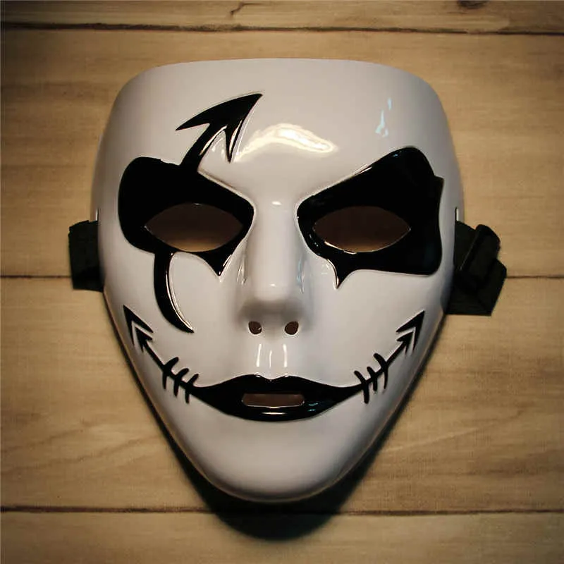 Fashion Halloween Mardi Gras Mask White Hip Hop Street Dancing Full Face Venetian Mens Masked Ball Masks Festive Masquerade Party Supplies