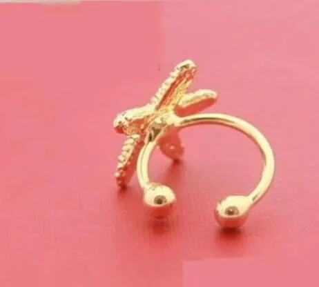 Sweet Girl No Pierced Single Ear Clip Rhinestone Starfish Cuff Earring Fashion Ear Cuff