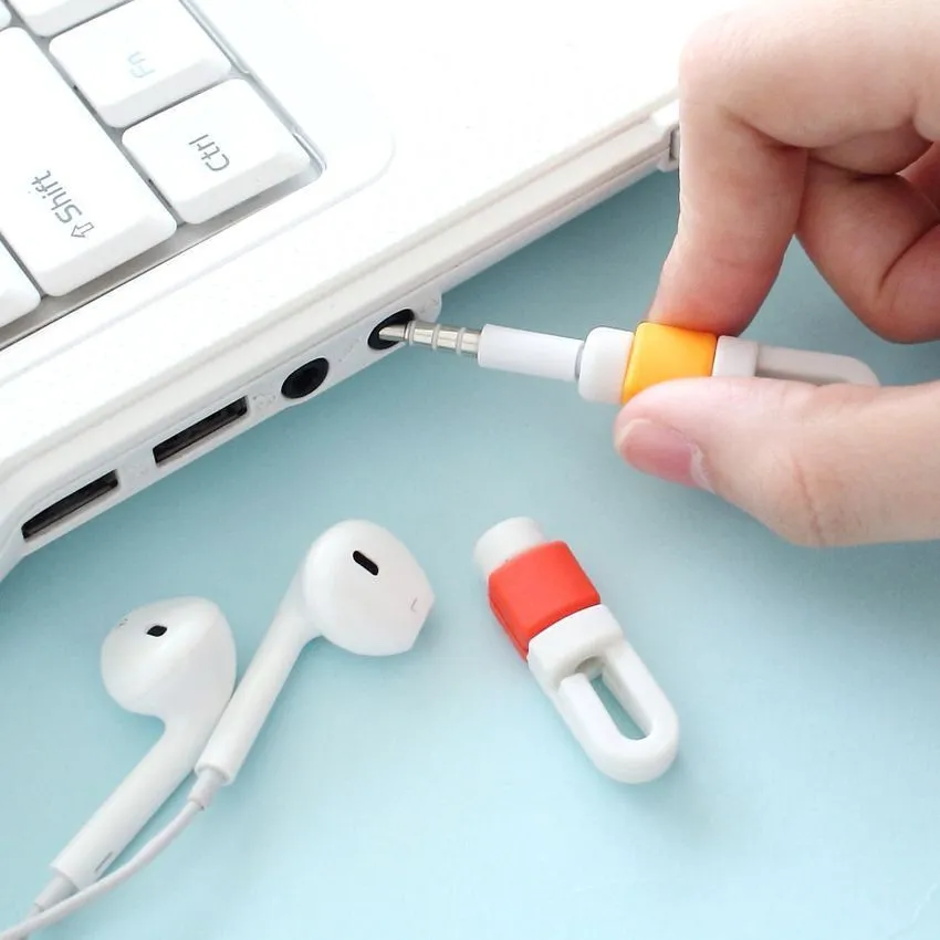 Großhandel Candy Color Kopfhörer Kabelschutz Cord Saver Winder Abdeckung für Apple Iphone Kopfhörer Alle Arten von Kopfhörern