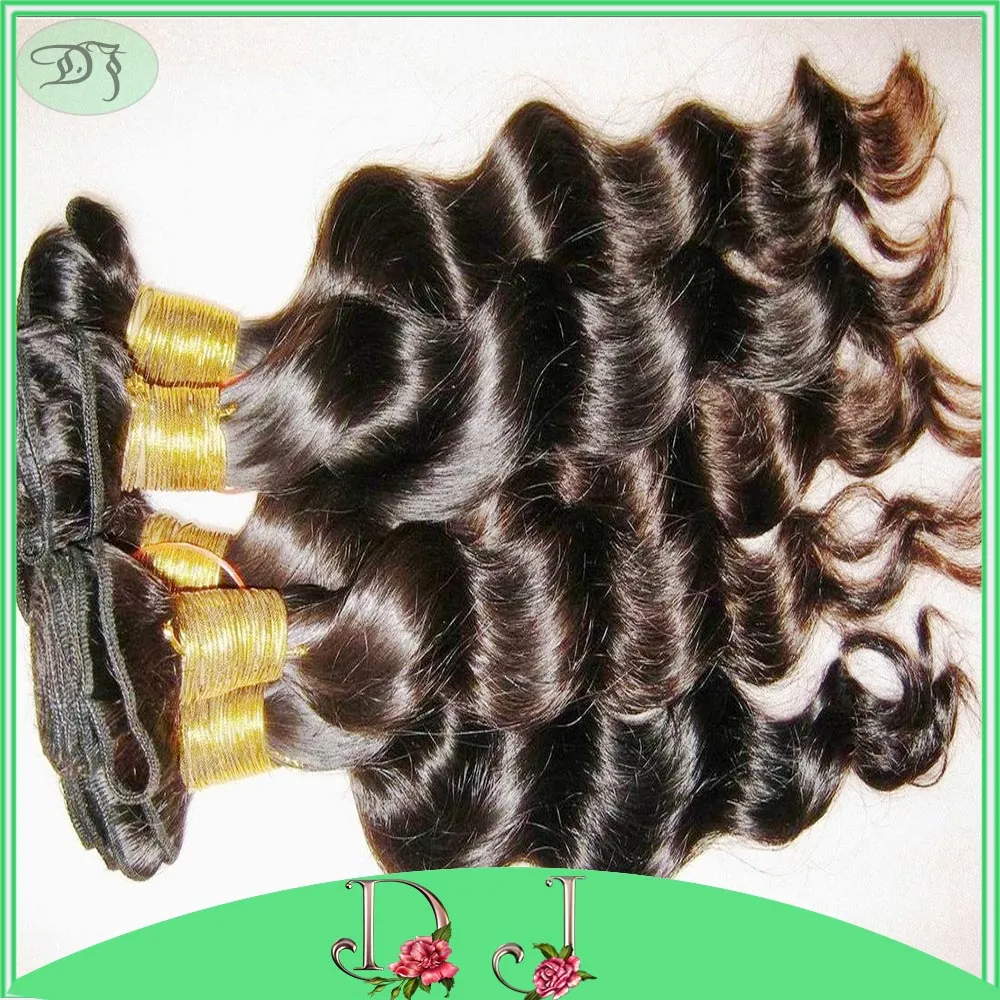 Paquetes de ondas sueltas sin procesar de calidad increíble 7a cabellos humanos peruanos 4 Uds lote precio entrega