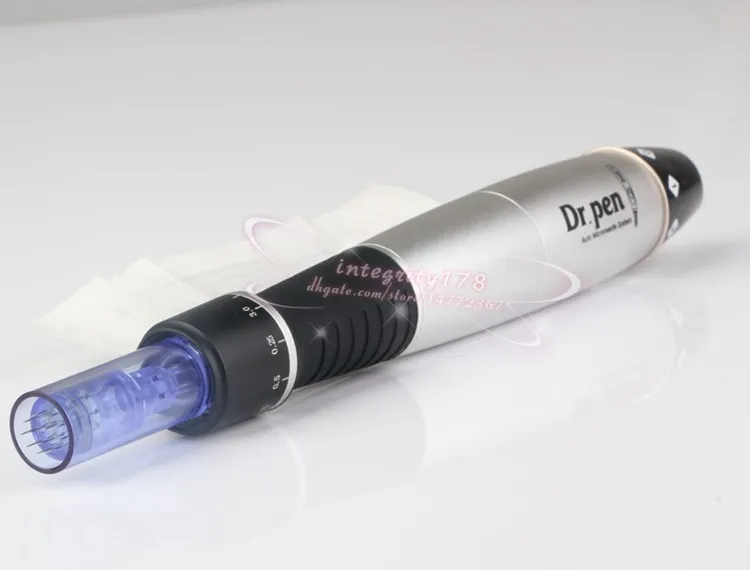 Dr. Pen Derma Pen + 50 Nadeln, verstellbare Nadellängen von 0,25 mm bis 3,0 mm, elektrischer Derma Dr.Pen Stamp, automatischer Micro-Nadelroller