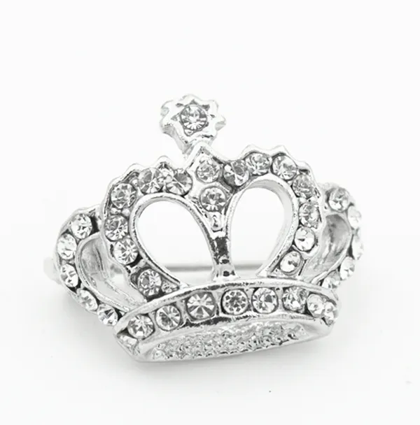 1 tum vintage look rhodium silverplätering klara rhinestone kristall diamante crown pageant present pins brosch