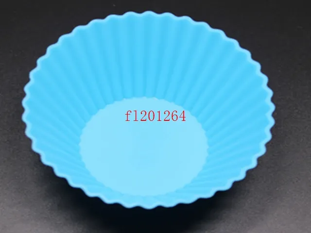 1000 pçs / lote Frete Grátis cores Aleatórias Forma Redonda Silicone Muffin Casos Bolo Cupcake Liner Molde De Cozimento Utensílios de Cozinha Gadgets