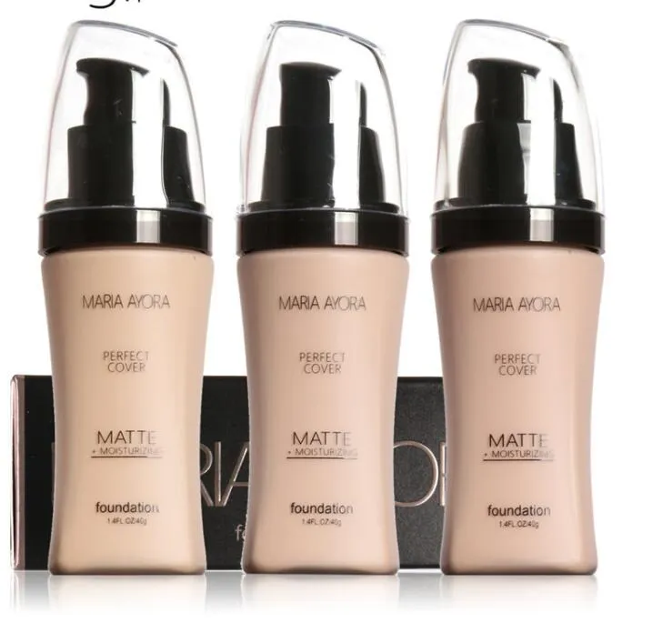 Base de cara profesional Maquillaje de larga duración Aclarar Mate Mineral Blanqueamiento Base líquida Maquillaje de base Envío gratis