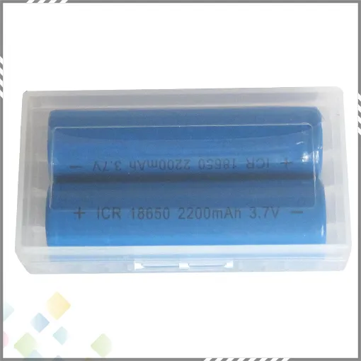 2 * 18650 Custodia batteria Custodia di sicurezza Contenitore di stoccaggio Custodia portatile in plastica adatta 2 * 18650 o 4 * 18350 Batteria CR123A 16340 DHL Free