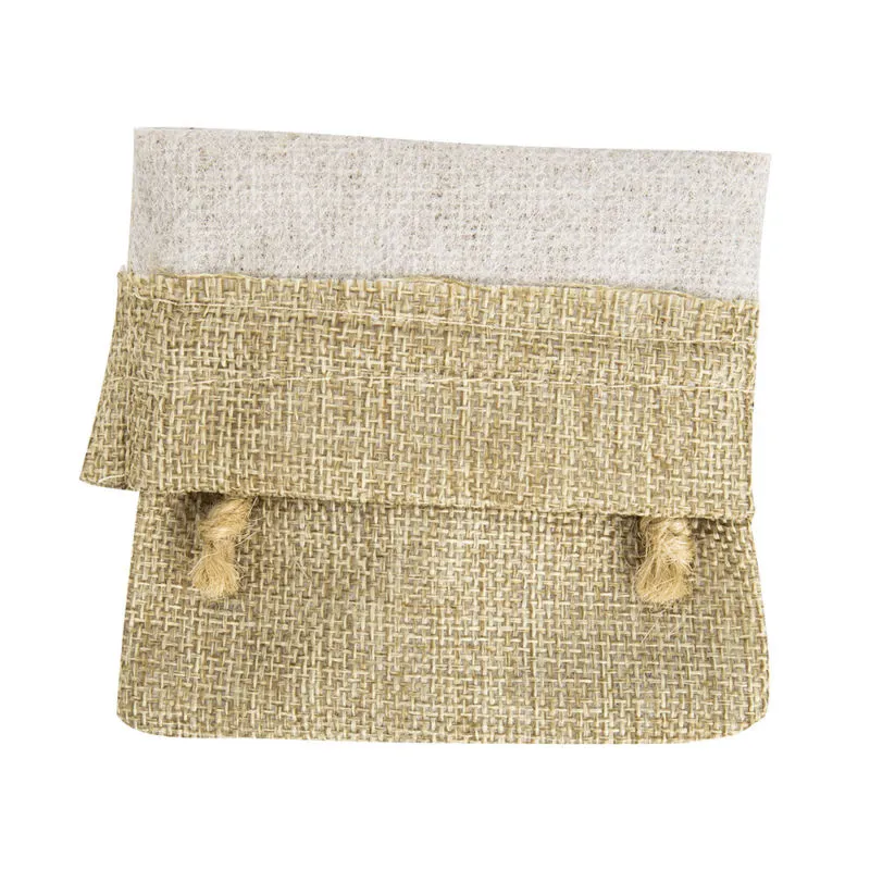 Natuurlijke jute tassen snoepjes cadeauzakken trouwfeest voorkeur pouch jute hessian drawstring zak kleine bruiloft gunst cadeau6827453