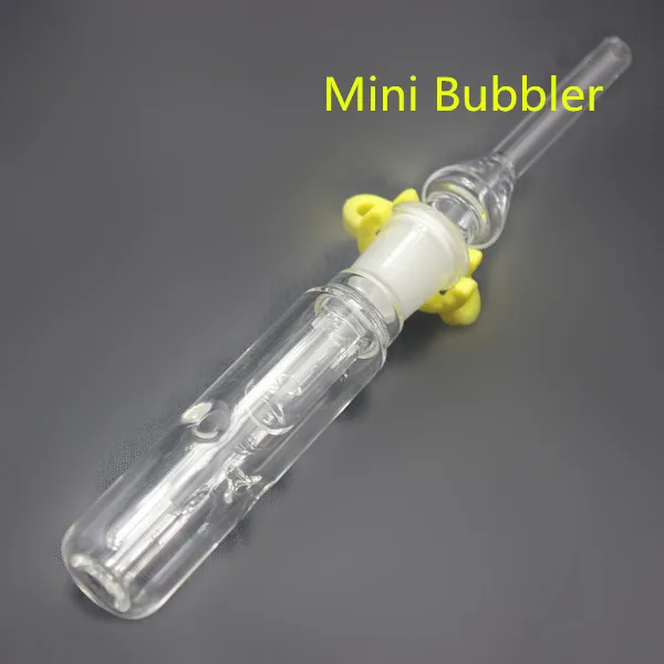 Mini Nectar Collector Glass Hookahs Bubbler Water Pipe With Glass Tip Nail and Keck Clip