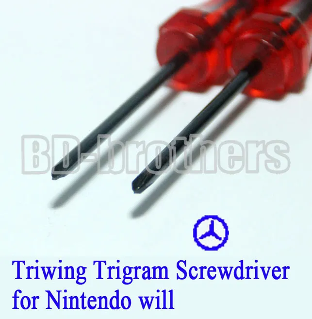 360 Röd Handel 2.5 y Tri-Wing Triangle Key / 2.0 Phillips Skruvmejslar DIY Reparationsverktyg för NDS NDSL GBA SP / 