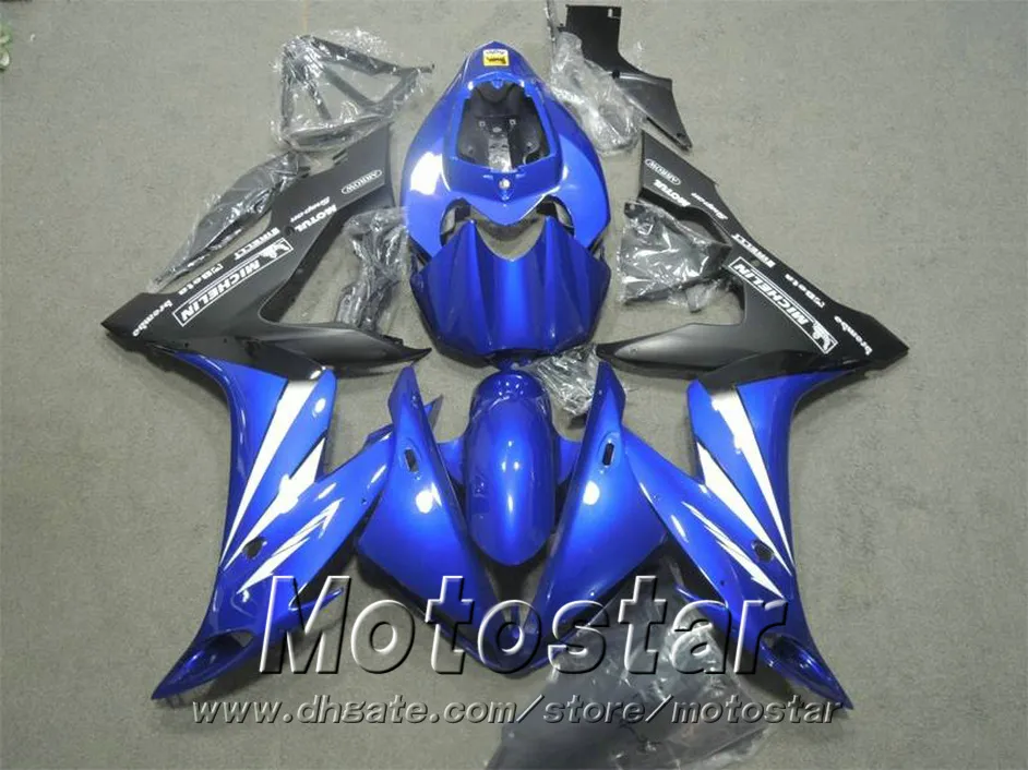 100% moulage par injection ensemble de carénages de la plus haute qualité pour YAMAHA 2004 2005 2006 YZF R1 kit de carénage bleu noir 04-06 yzf-r1 RY22