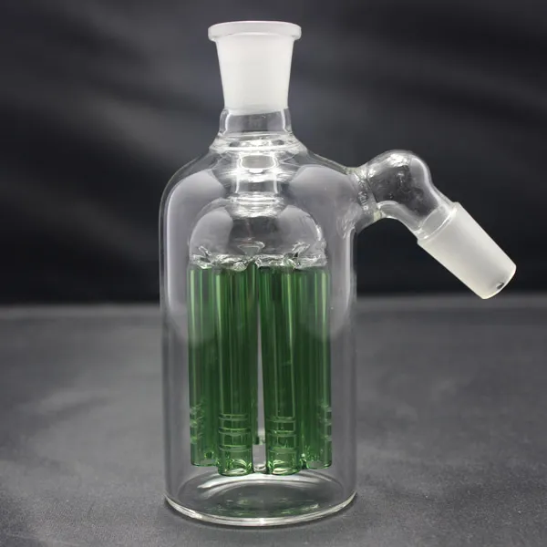 8 beväpnat bredt träd perc glas ashcatcher träd percolator för glas bong vattenrör 14,5 mm eller 18,8 mm fog och 3 färger