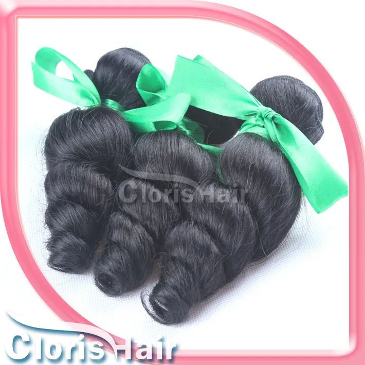 Ny ankomst lös våg Mänskliga hårförlängningar Obehandlade Raw Virgin Indian Loose Curls Hair Weave Billiga Vågiga Double Weft 2 Bundlar