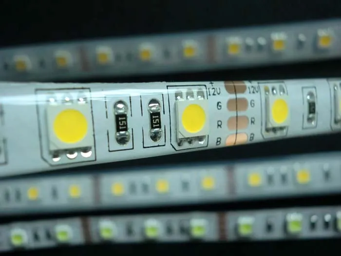 Светодиодная лента 5050 RGB Теплый Белый 3M клей светодиодные полосы света IP65 Водонепроницаемый 12 В DC 5M 300 LED