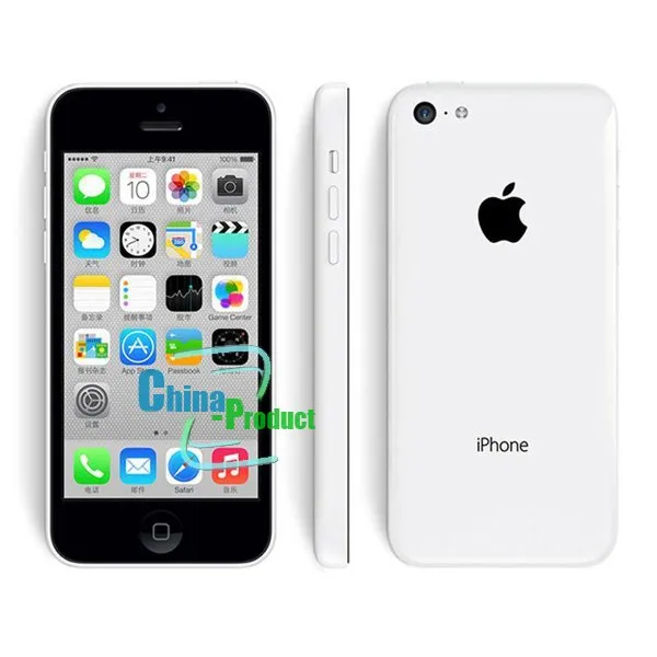 Original Unlocked iPhone 5C 휴대폰 8GB 16GB 32GB 듀얼 코어 WCDMA + 와이파이 + GPS 8MP 카메라 4.0 