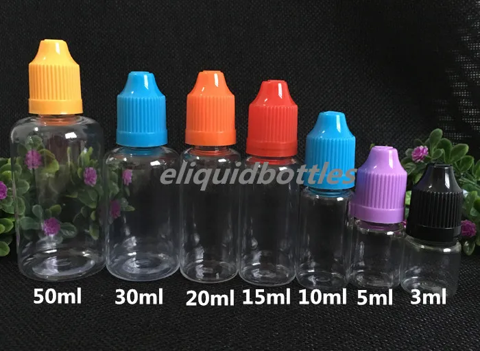 Agulha barato PET frasco de 5ml de plástico conta-gotas garrafa transparente de 5 ml E Líquido Frasco por E-suco grátis