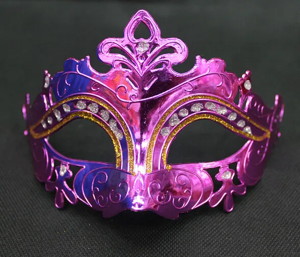 Heren Vrouw Masker Halloween Maskerade Maskers Mardi Gras Venetiaanse Dansfeest Gezicht goud glanzend verguld Masker 6 kleuren