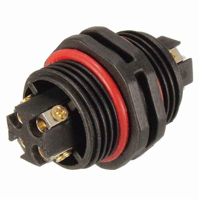 2/3/4 PINS 15A IP68 Vattentät kontakt AC DC 10mm TUV-skruvlåsning Joiner Electrical Wire Adapter