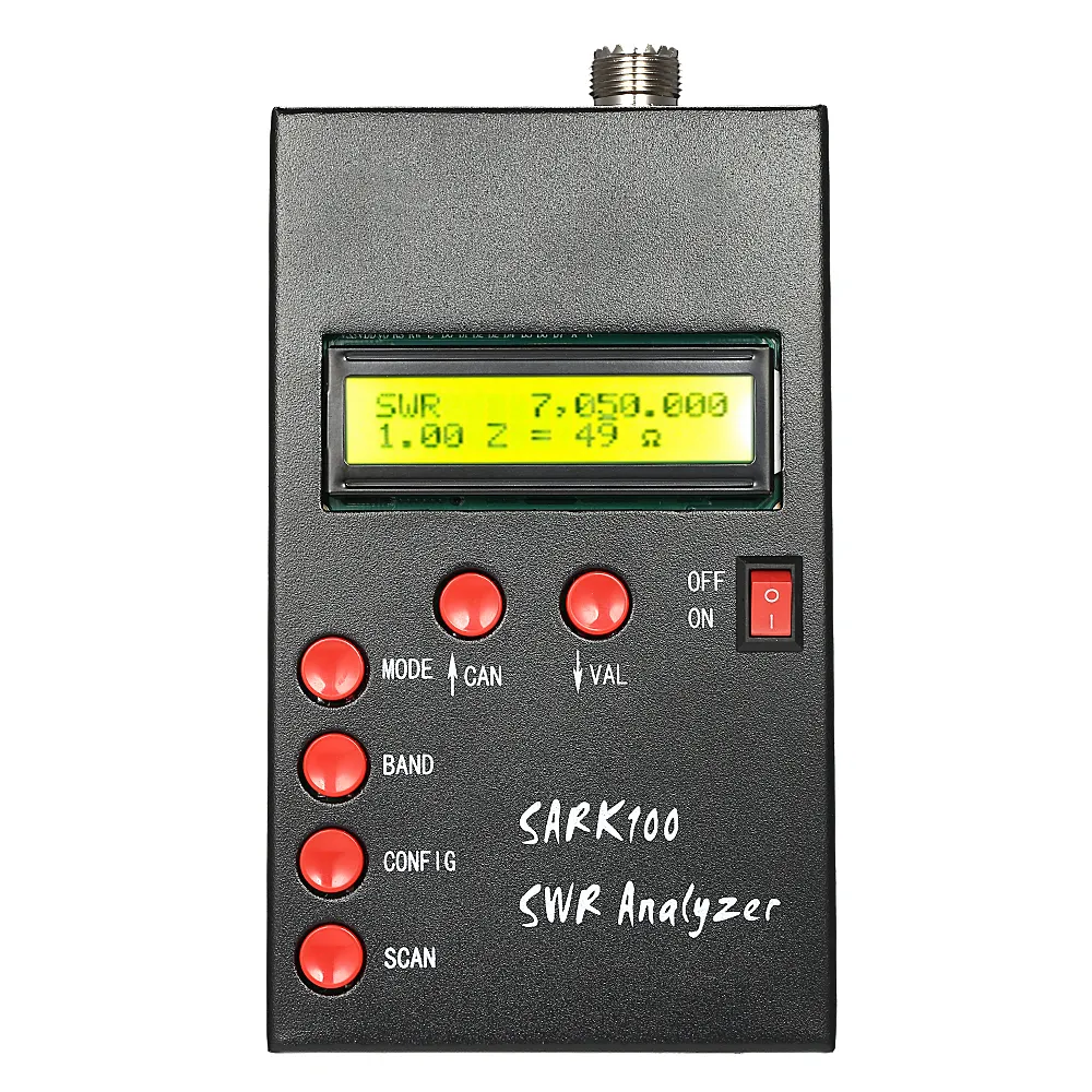Freeshipping 1-60 MHz HF ANT SWR Anten Analizörü Metre Ayakta Dalga Test Cihazı Ham Radyo Hobi için Empedans Kapasite Ölçüm