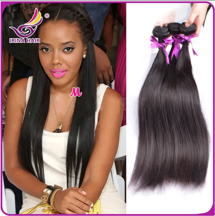 Cheap Brazilian Virgin Hair Straight 100% Unprocessed Virgin Remy Human Hair Extensions 4 Bundles 8-30 inch Natural Black Remy Hair Weaving