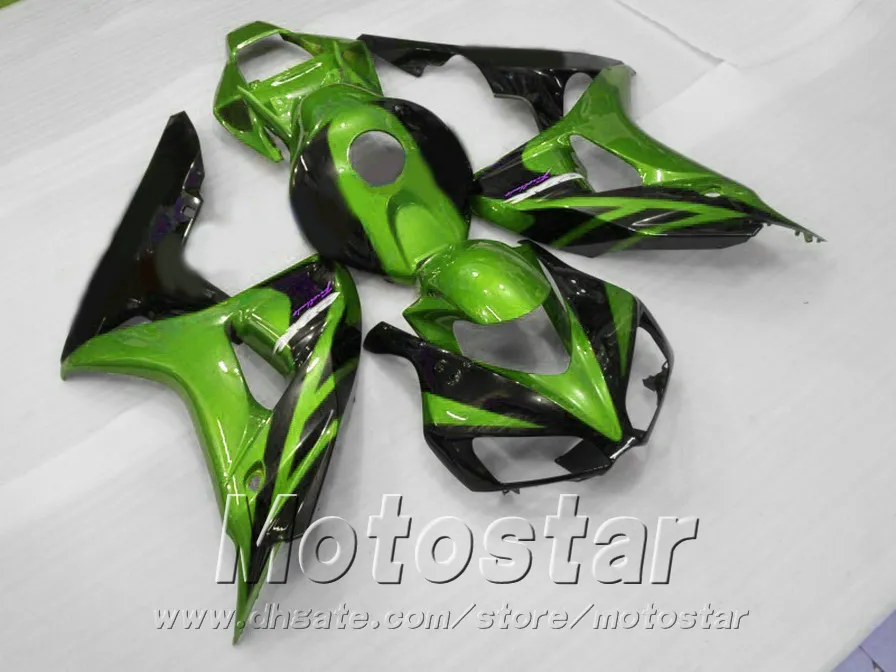 Spuitgieten Plastic Backings Set voor Honda 2006 2007 CBR1000RR Motorfietsdelen 06 07 CBR 1000 RR GROENE BLACK FACKING KIT BB56