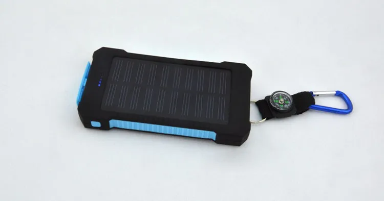 20000mAh Solar Power Bank 2 USB Port  External Backup Battery With Retail Box For Xiaomi Samsung cellpPhone