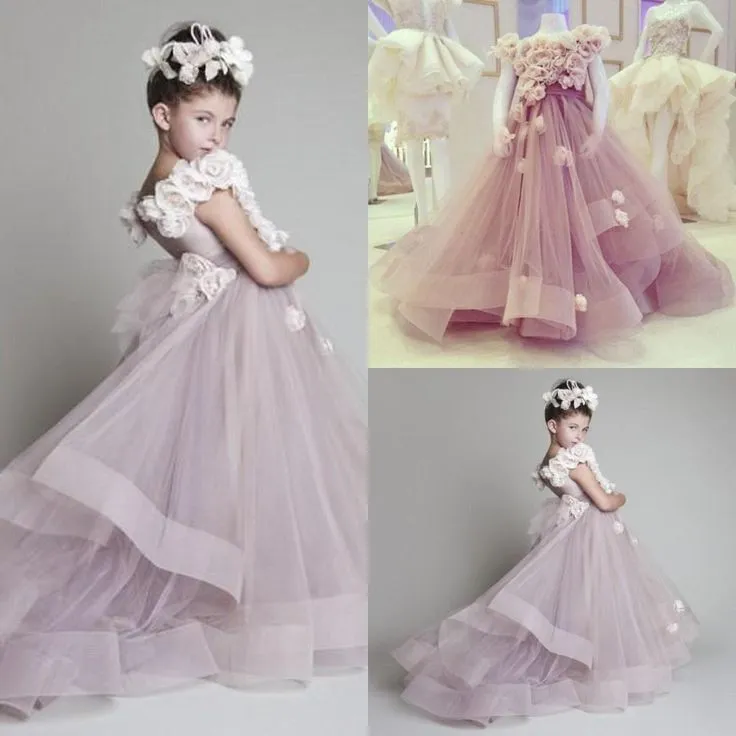 Vintage Krikor Jabotian Flower First Communion Dress For Little Girls Perfect For Weddings First Communion And Pageants Tiered And Floor Length From Babydress126 63.21 DHgate.Com