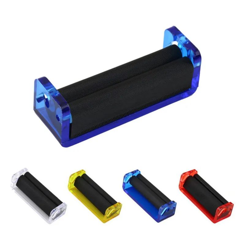 Plastic Rolling Machine Length 70mm Protable Tobacco Roller Cigarette Maker Filter Tool Device Plastic Grinder Roller4786339