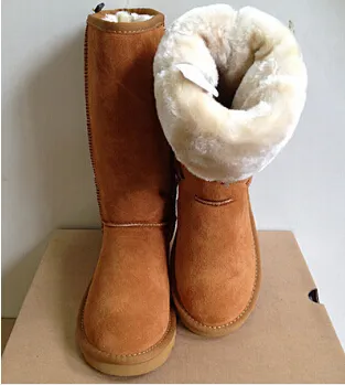 DORP SHIPPING جودة عالية BGG المرأة الأحذية النسائية حذاء طويل القامة التمهيد حذاء الثلوج في فصل الشتاء مع شهادة حقيبة الغبار لنا size5--13