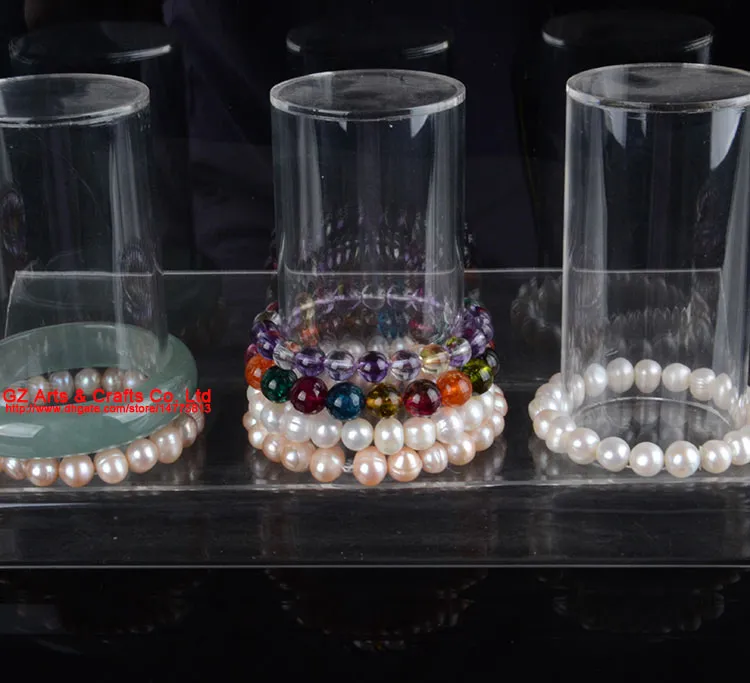 Clear Acrylic Top grade Bracelets Holder Watch Bangle Display Stand Rack Jewelry Storage Shelf