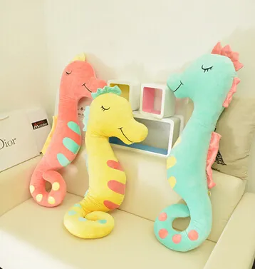 Gorące Sprzedawanie Zabawki Sea Sea Horse Pluszowe Zabawki Dodatkowe Duże 1.2m Plush Dools na prezent urodzinowy Różowy i Wathet Błękitne i żółte 2 sztuk / partia K330