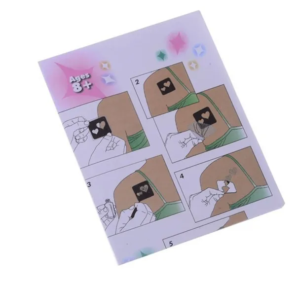 Shimmer Glitter Tattoo Stencils Set Waterproof Body Painting Art