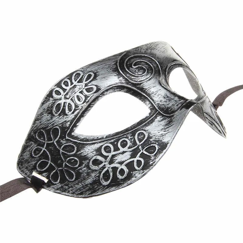 Party Half Face Retro Greek Roman Warrior Halloween Silver Mask Unisex Party Venetian Masquerade Decorations Mardi Gras Masks For 3984853