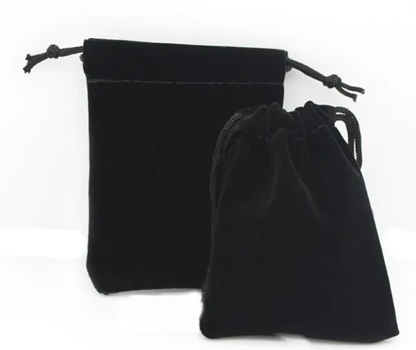 Sac en velours noir, 100 pièces, différentes tailles 5 7cm 7 9cm 9 12cm 10 15cm 12 15cm, sacs à bijoux, perles de bonbons pour fête de mariage, noël 303J