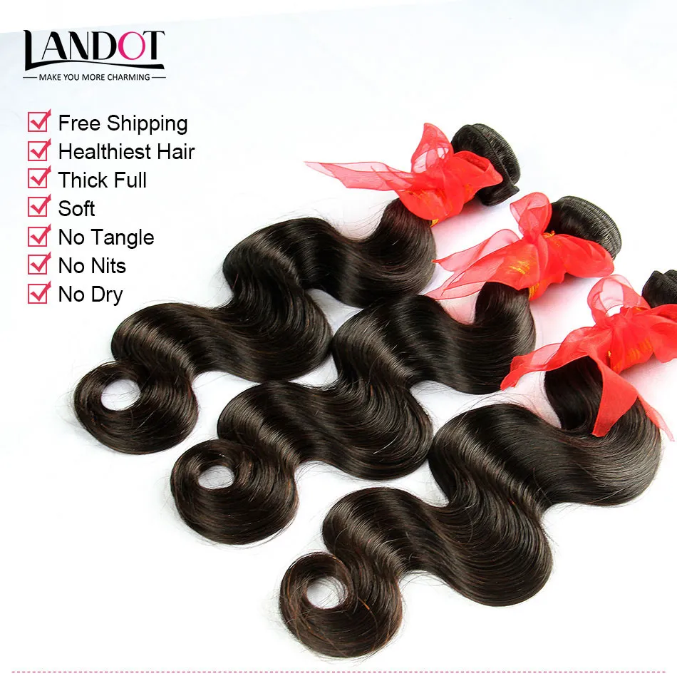 Eurasian Virgin Hair Body Wave With Closure 8a Obehandlat Human Hair Weaves 3 Bundlar och 1 st Top Lace Stänger Naturliga svarta förlängningar