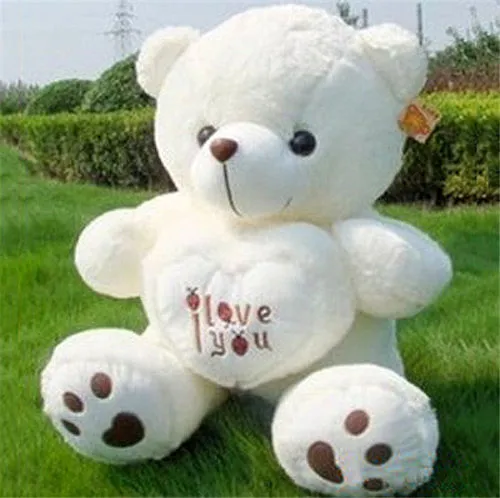 Huge luxury Giant Large designer comfortale 50cm Big Teddy the bear Soft Plush Toy I Love You Valentine Gift suit wholesale popular