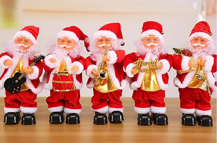 Nowe ozdoby świąteczne do domu taniec śpiewa Santa Claus Elektryczne Boże Narodzenie Zabawki Boże Narodzenie Ornament Party Decor