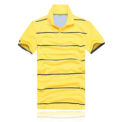 NOWOŚĆ Polos Polos Stripe Men T-shirty Krocodile krótkie topy z krótkim rękawem Bawełny polo sportowy krótki rękaw Letni swobodny koszulka polo SH249R