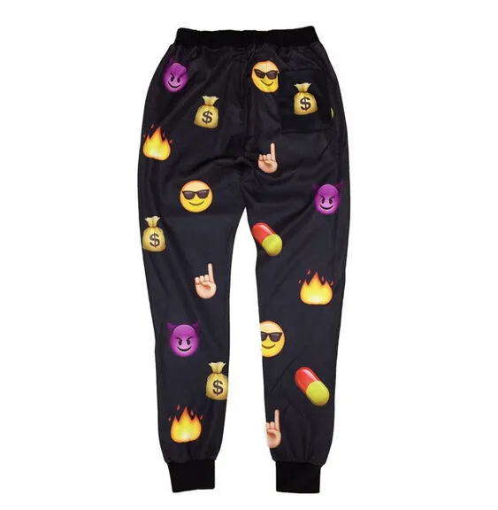 2014 New Arrive Emoji Joggers Men/Women Jogging Pants Print Cartoon ...