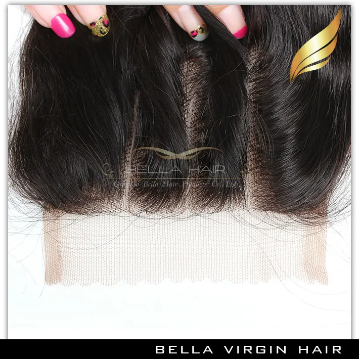 Bella Hair 8A Hair Bundles with Closure Brazilian Extensions Weft Top Lace Black Loose Wave Full Head