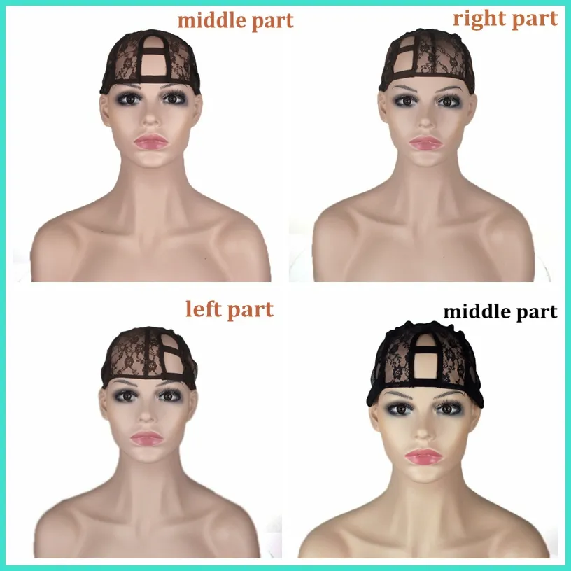 U Part Wig Cap Top Quality 3 Size Left/Centre/Right Parting U Part Cap For  Making Wigs Adjustable Straps Back From Galiqueenhairno1, $3.27