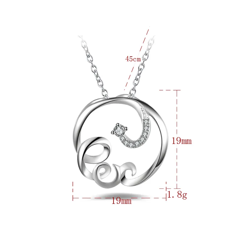 fashion high quality 925 silver Korea With diamond jewelry 925 silver necklace Valentine's Day holiday gifts hot 1647